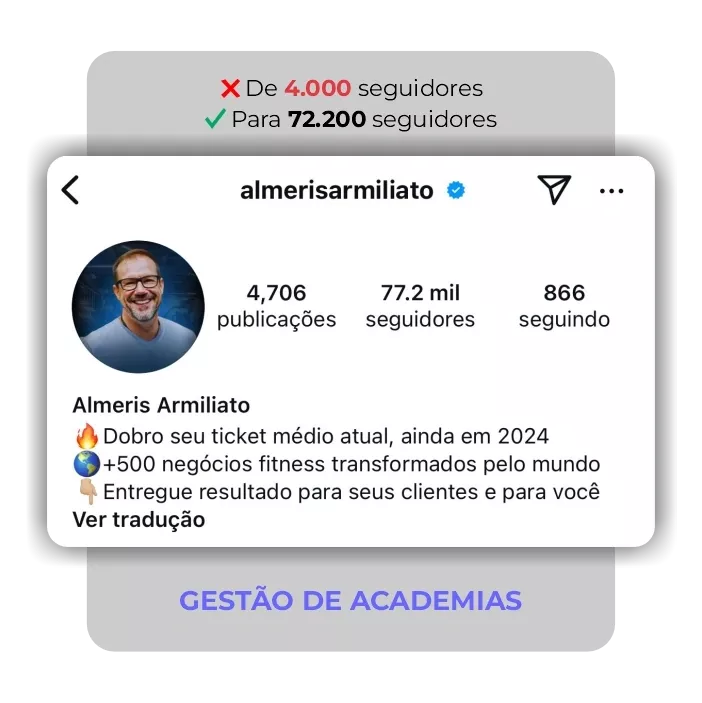 Almeris Armiliato: antes e depois do perfil